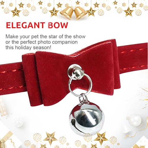 Qpets® Cat Collar, Adjustable Belt, Strong Breakaway Buckle with Bell, Velvet Neck Strap Soft Plush Gift for Cats, Total Length 36CM/14.17in, 3 PCS Qpets® Cat Collar, Adjustable Belt, Strong Breakaway Buckle with Bell, Velvet Neck Strap Soft Plush Gift for Cats, Total Length 36CM/14.17in, 3 PCS